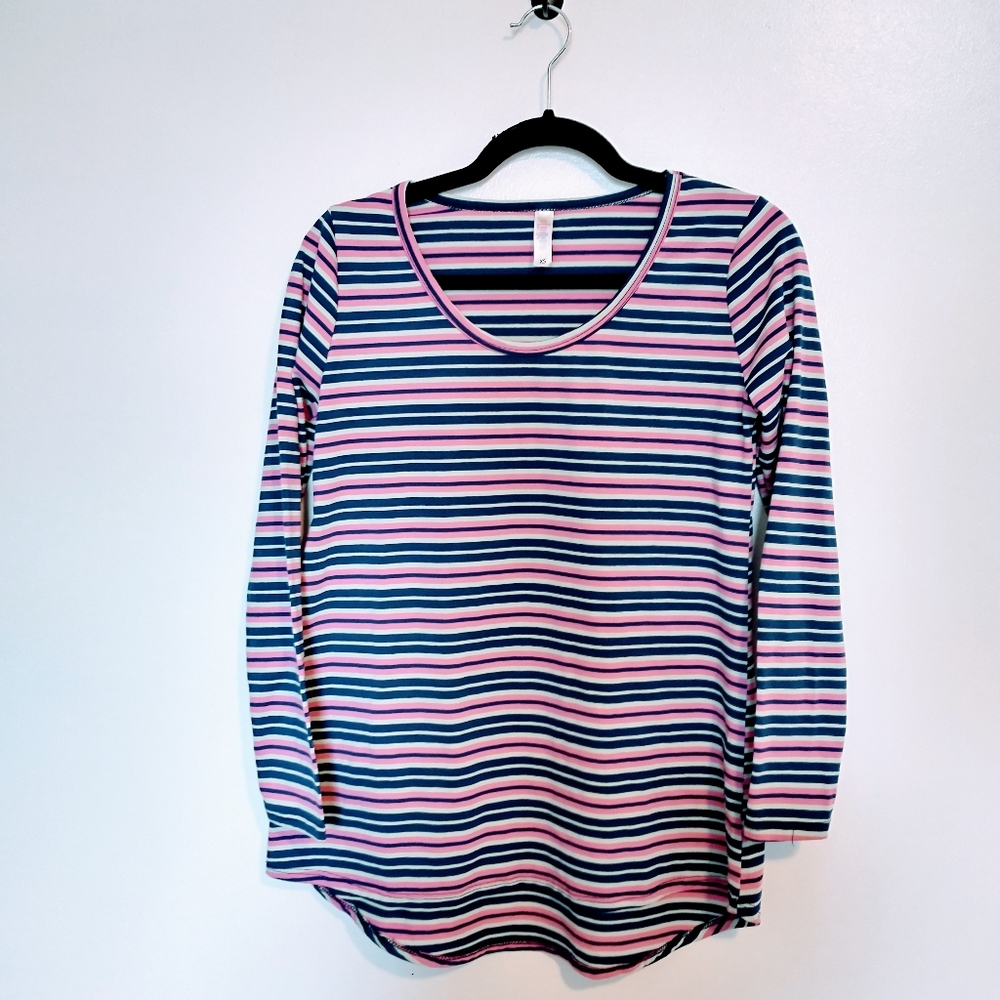 LuLaRoe long sleeve striped top xs